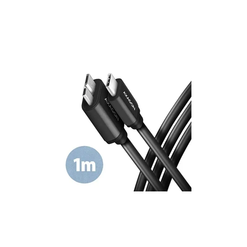 Cable usb-c to micro-b 1m-speed blk bumm3-cm10ab axagon