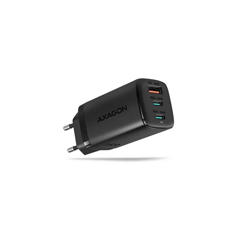 Mobile charger wall usb 65w-gan 3port acu-dpq65 axagon