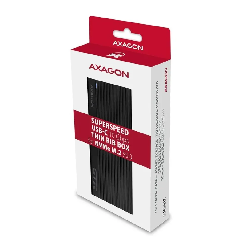 Ssd acc enclosure m.2 nvme-usb-c eem2-gtr axagon