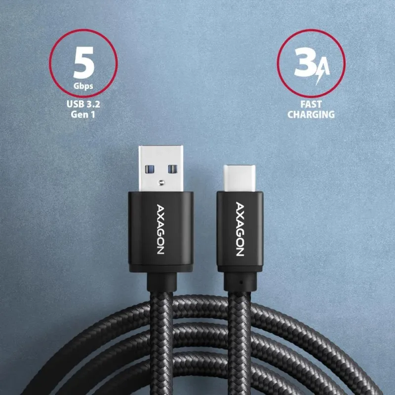 Cable usb-c to usb3.2 2m-black bucm3-am20ab axagon
