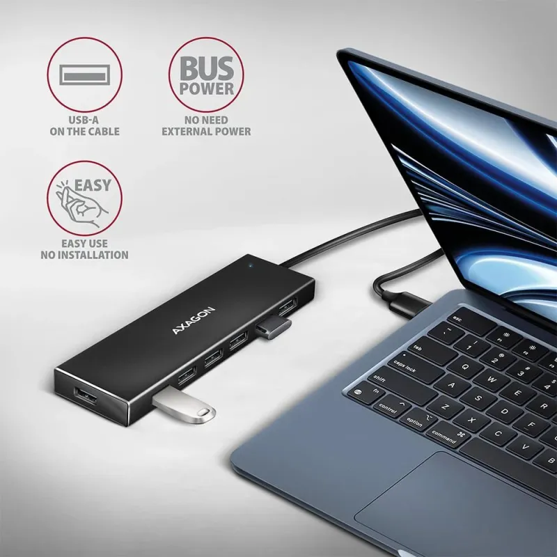 I-o hub usb3.2 7port flat-1m hue-f7a axagon
