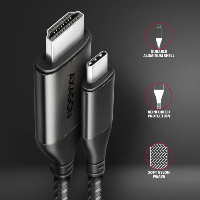 Cable usb-c to hdmi 1.8m-rvc-hi2mc axagon