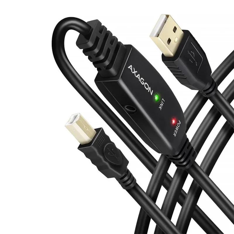 Cable usb2.0 a-m-b-m active-10m adr-210b axagon
