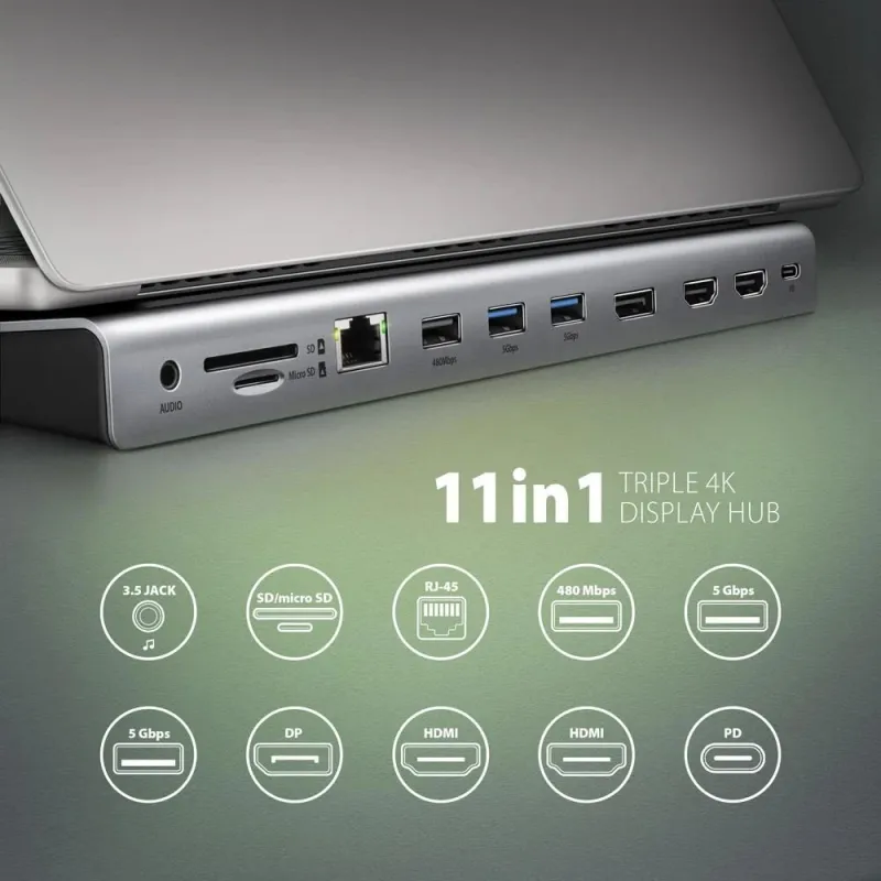 Nb acc docking station-11in1 hmc-4kx3 axagon