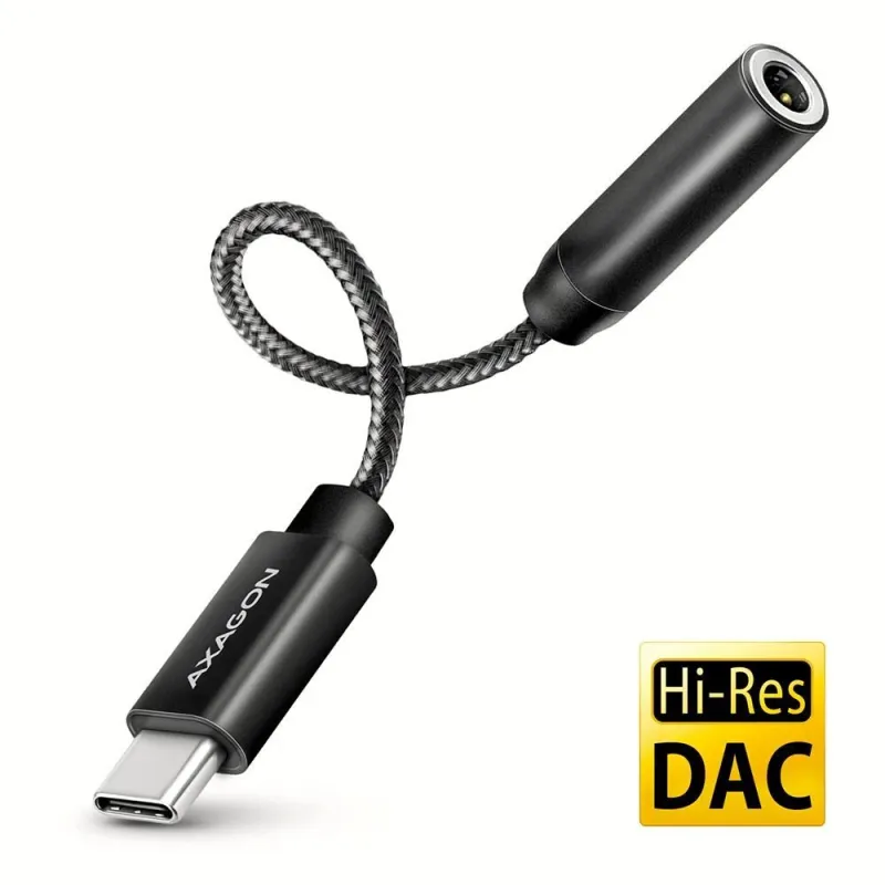 Adapter usb-c to audio 3.5mm-dac 0.1m ada-hc axagon