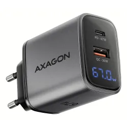 Mobile charger wall usb 67w-gan 2port acu-pq67d axagon