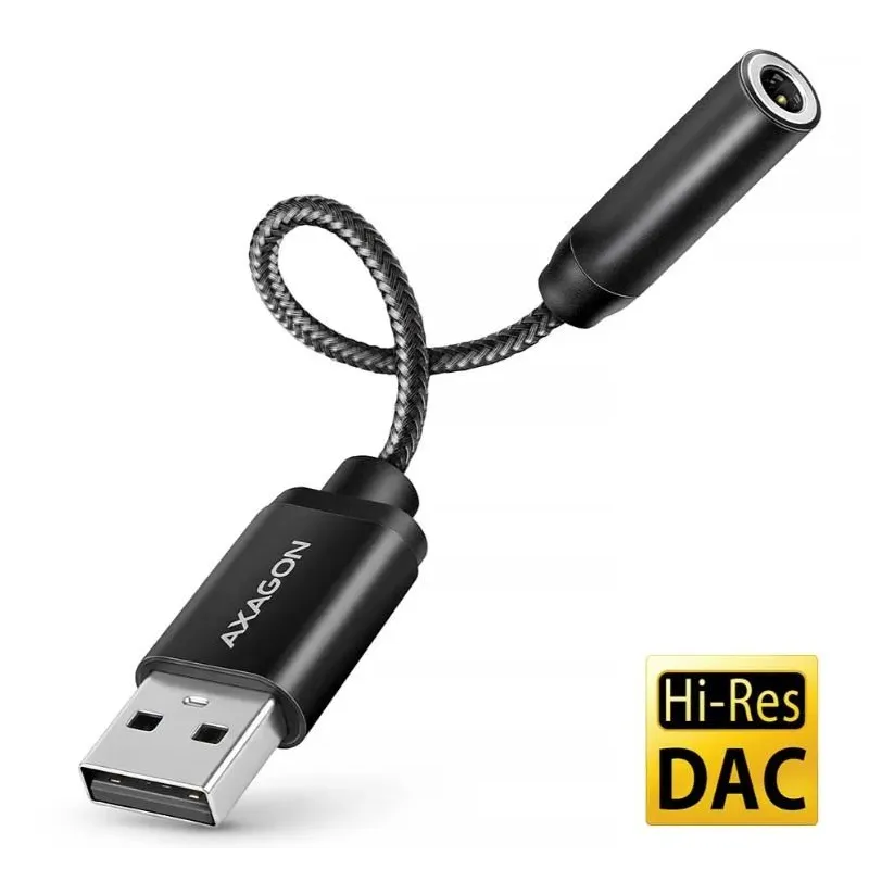 Adapter usb-c to audio 3.5mm-dac 0.1m ada-ha axagon