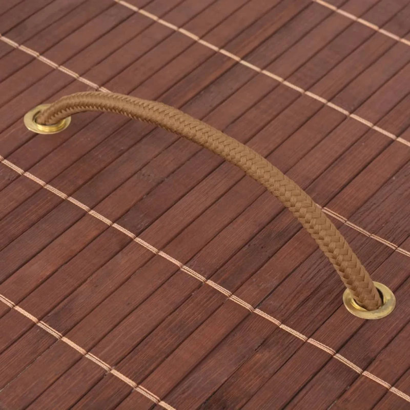 vidaXL veļas grozs, taisnstūra forma, brūns bambuss