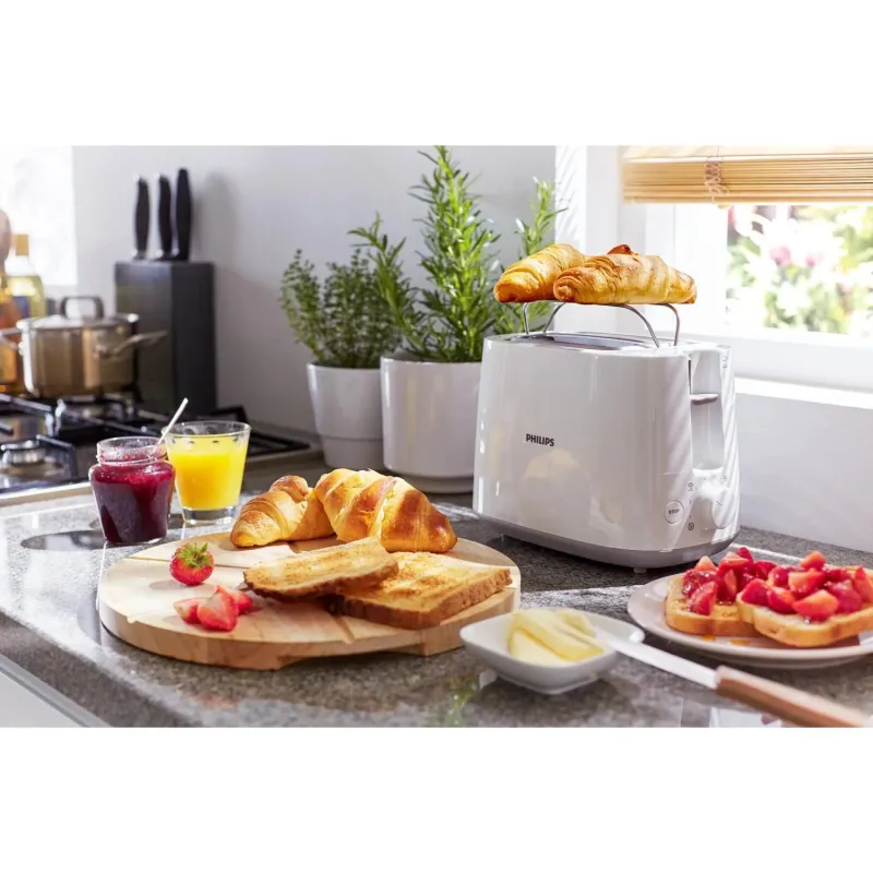 Philips - Toaster - HD2582-00 - Power 760 - 900 W - Number of slots 2 - Housing material Plastic - White