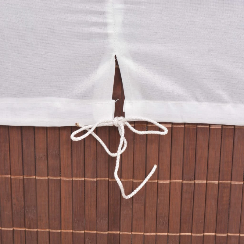 vidaXL veļas grozs, taisnstūra forma, brūns bambuss