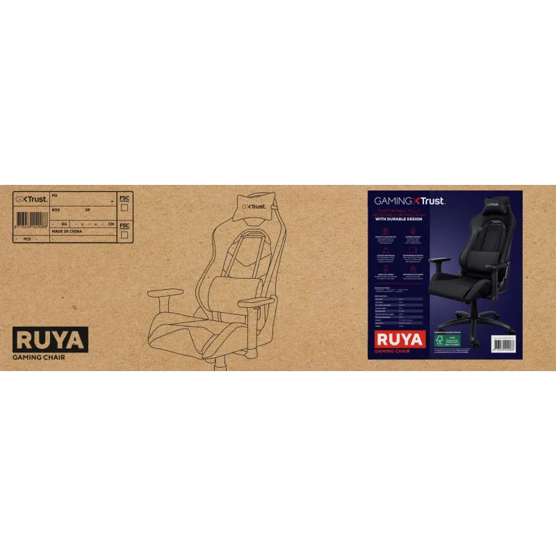 Gaming chair gxt 714 ruya-black 24908 trust