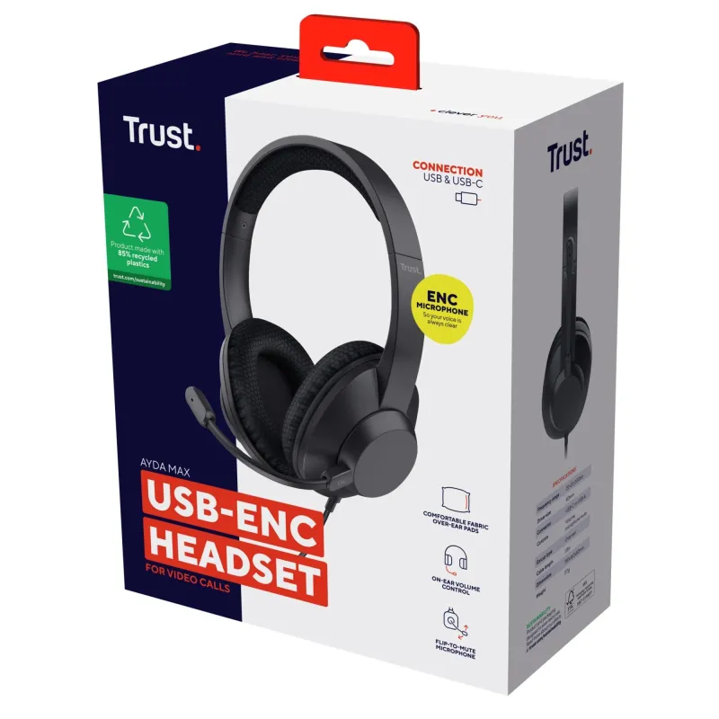 Headset ayda max usb-c-25462 trust