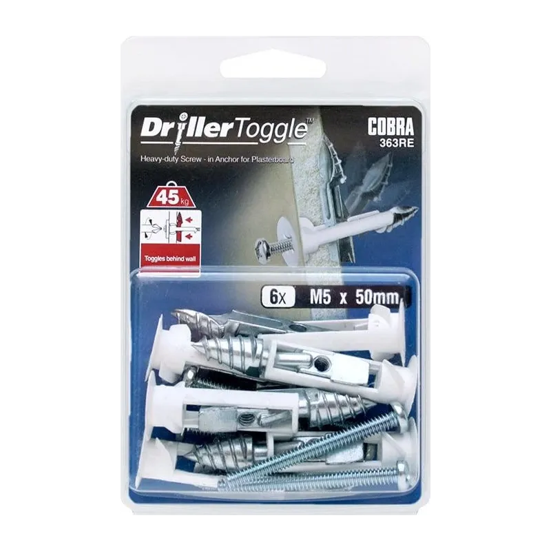 Dībelis Cobra, paredzēts gk plāksnēm, 11.5 mm x 63 mm, 6 gab.