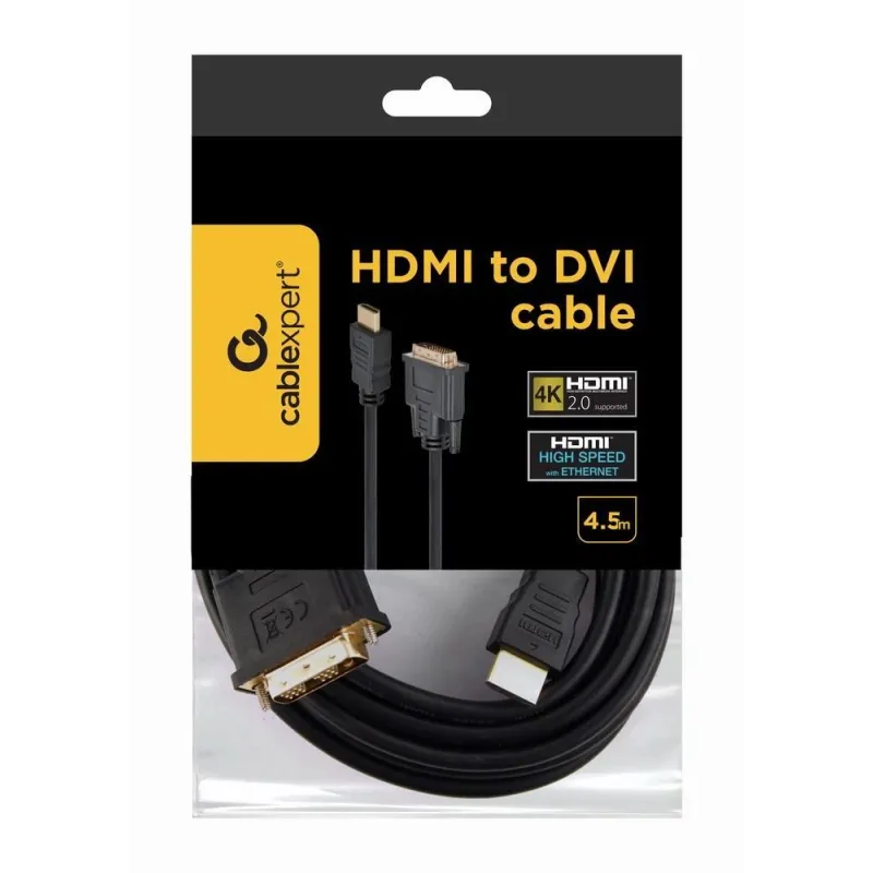 Cable hdmi to dvi 5m-cc-hdmi-dvi-15 gembird