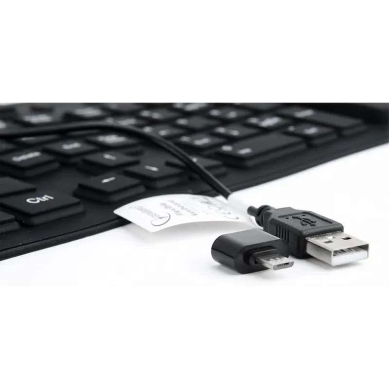 Keyboard flexible usb eng-black kb-109f-b gembird