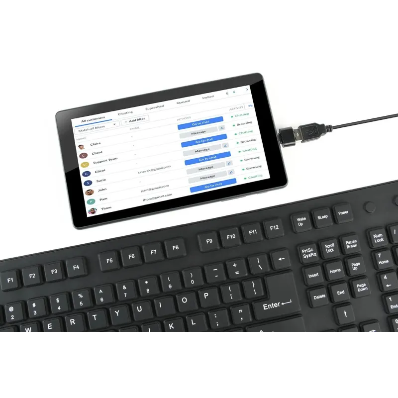 Keyboard flexible usb eng-black kb-109f-b gembird