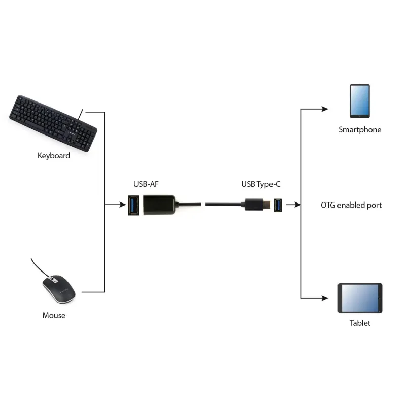 I-o adapter usb2 to usb-c otg-a-otg-cmaf2-01 gembird