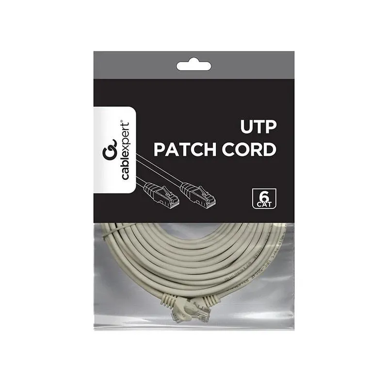 Patch cable cat6 utp 20m-grey pp6u-20m gembird