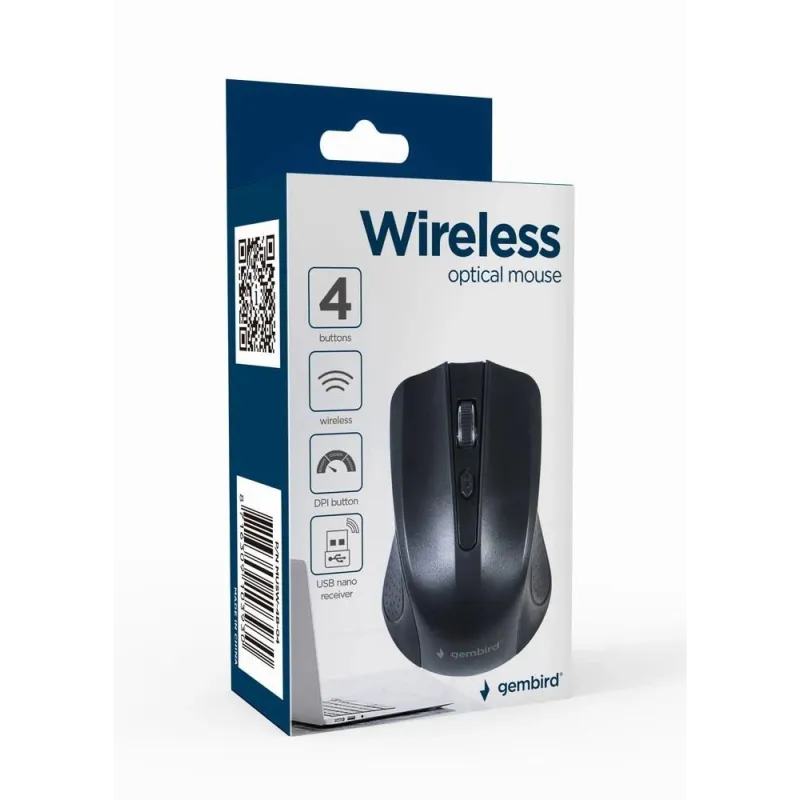 Bezvadu datora pele GEMBIRD MUSW-4B-04, melna
