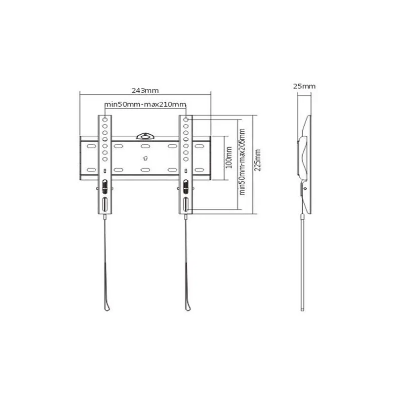 Gembird - Wall mount - WM-42F-01 - Fixed - 23-42  - Black