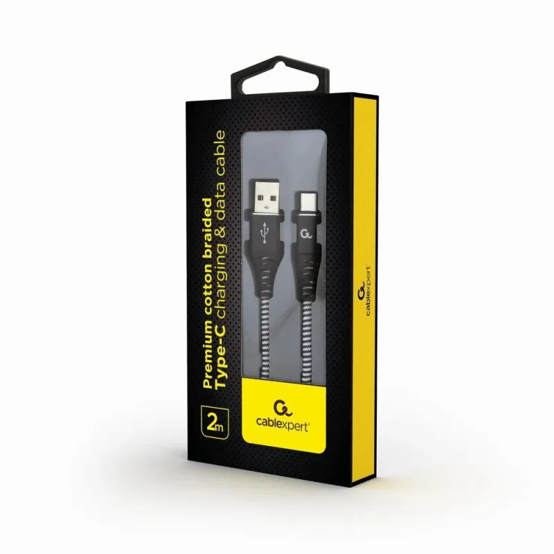Cable usb-c to usb2 2m blk-wht-cc-usb2b-amcm-2m-bw gembird