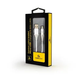 Cable usb2 to micro-usb 2m-cc-usb2b-ammbm-2m-bw2 gembird