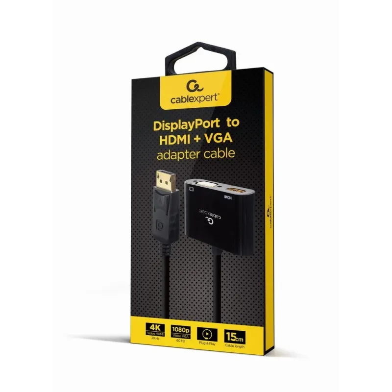 I-o adapter displayp. to hdmi-vga a-dpm-hdmifvgaf-01 gembird
