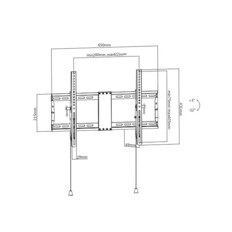 Tv set acc wall mount 37-80-wm-80t-01 gembird