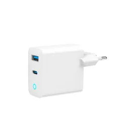 Charger usb 65w 2port-ta-uc-pdqc65l-w-01 gembird