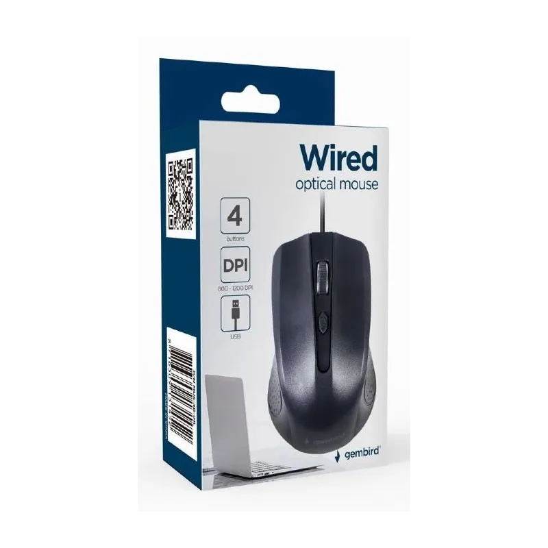 Mouse usb optical black-mus-4b-01l gembird