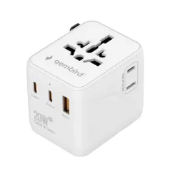 Power adapter travel 20w-white tpa-1a2c20-01-w gembird