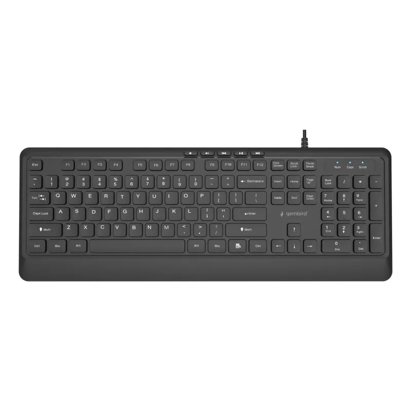 Keyboard multimedia usb eng-black kb-mch-05 gembird