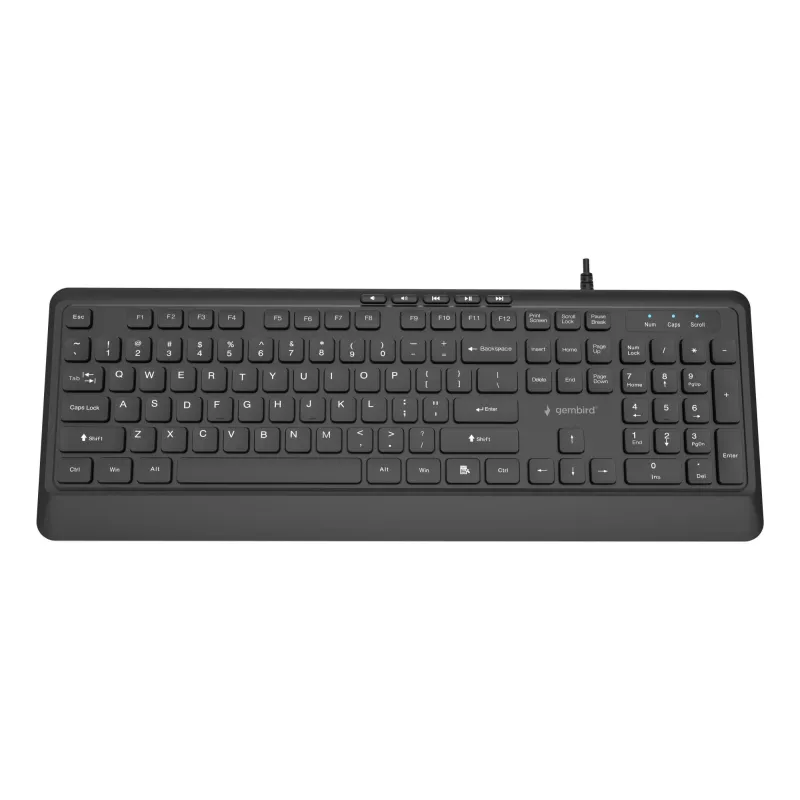 Keyboard multimedia usb eng-black kb-mch-05 gembird