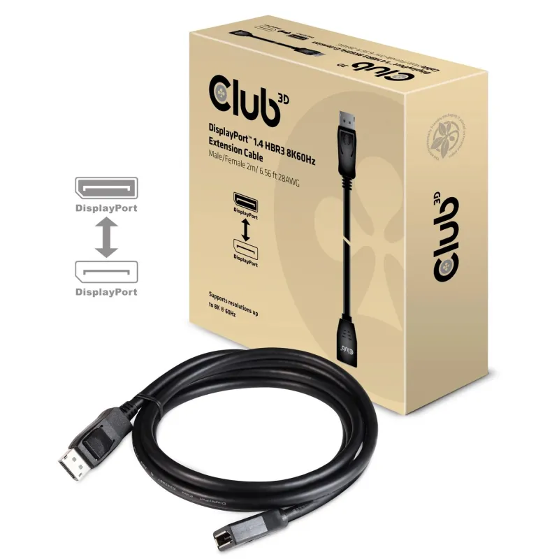 Cable dp to dp 2m-m-f cac-1022 club3d
