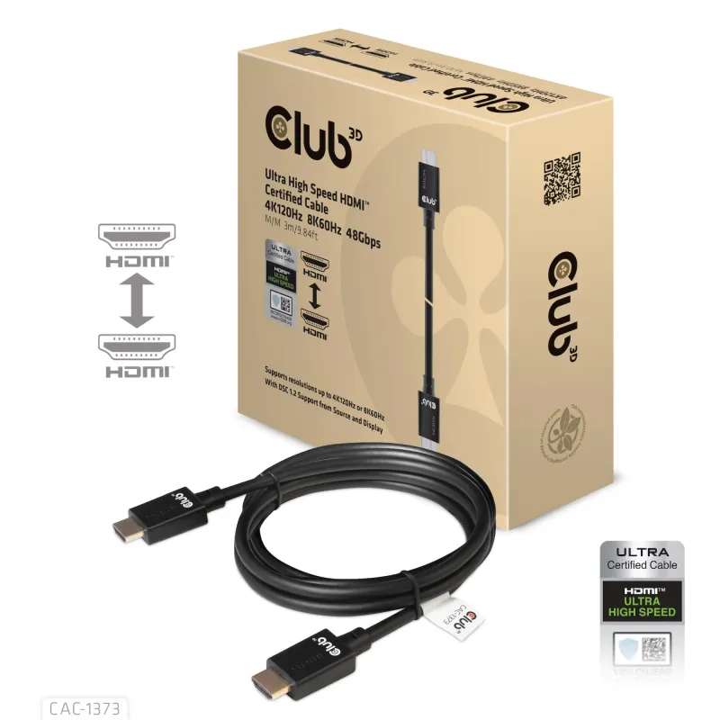 Cable hdmi to hdmi 3m-m-m cac-1373 club3d