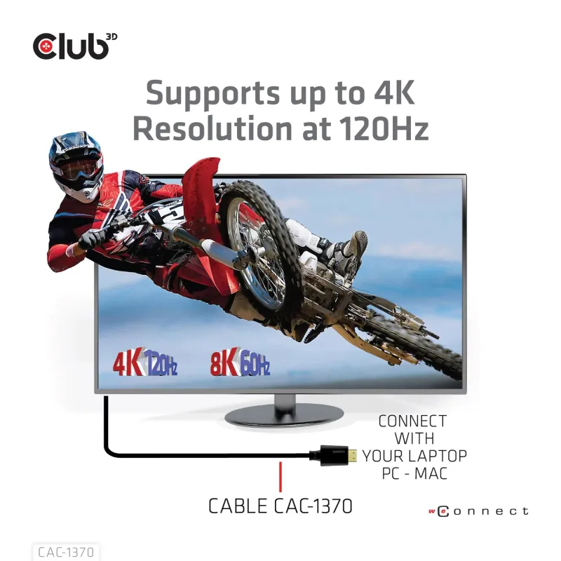 Cable hdmi to hdmi 1.5m-m-m cac-1370 club3d