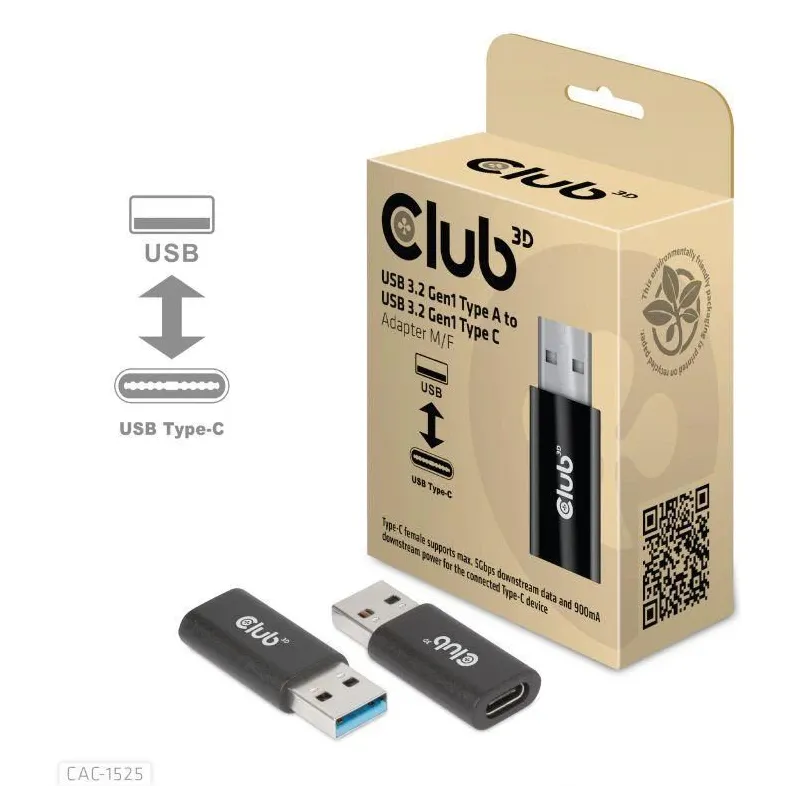 I-o adapter usb3.2 to usb-c-m-f cac-1525 club3d