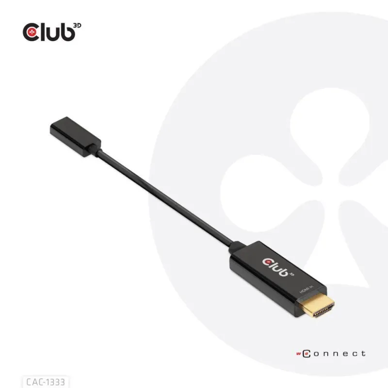 I-o adapter hdmi to usb-c-active m-f cac-1333 club3d