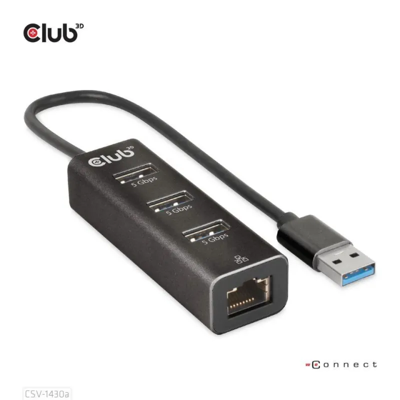 I-o hub usb3.2 3port-csv-1430a club3d