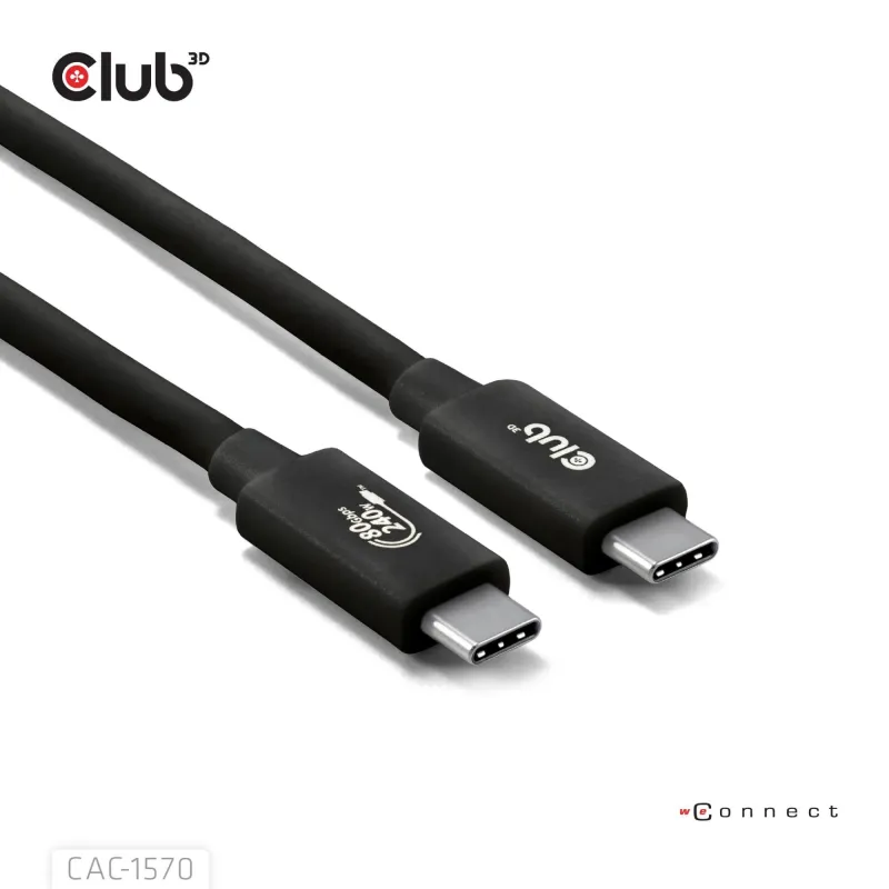 Cable usb-c to usb-c 1.2m-black cac-1570 club3d