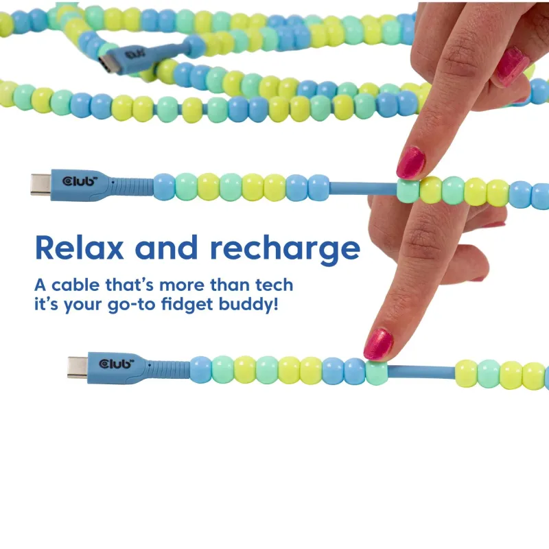 Cable usb-c to usb-c-blue cac-3011 club3d