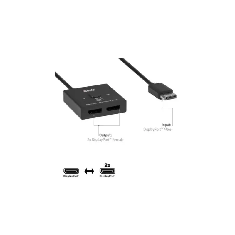 Video switch dp 2in-1-csv-1009 club3d