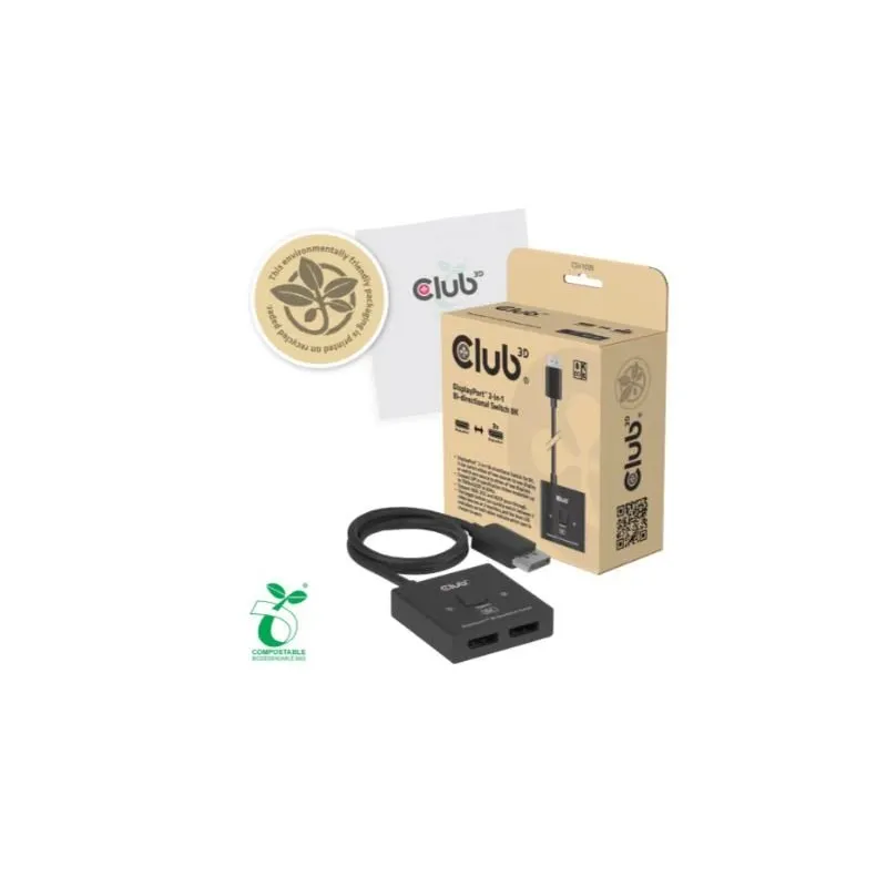 Video switch dp 2in-1-csv-1009 club3d