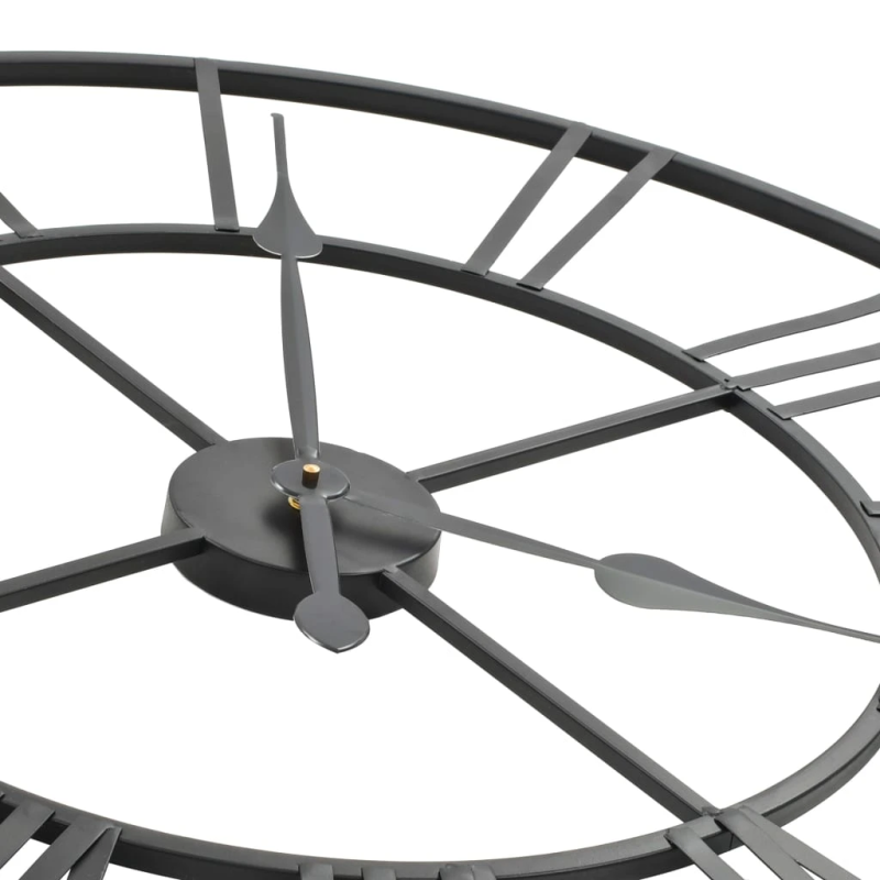 vidaXL vintāžas sienas pulkstenis, XXL, metāls, 80cm, kvarca mehānisms