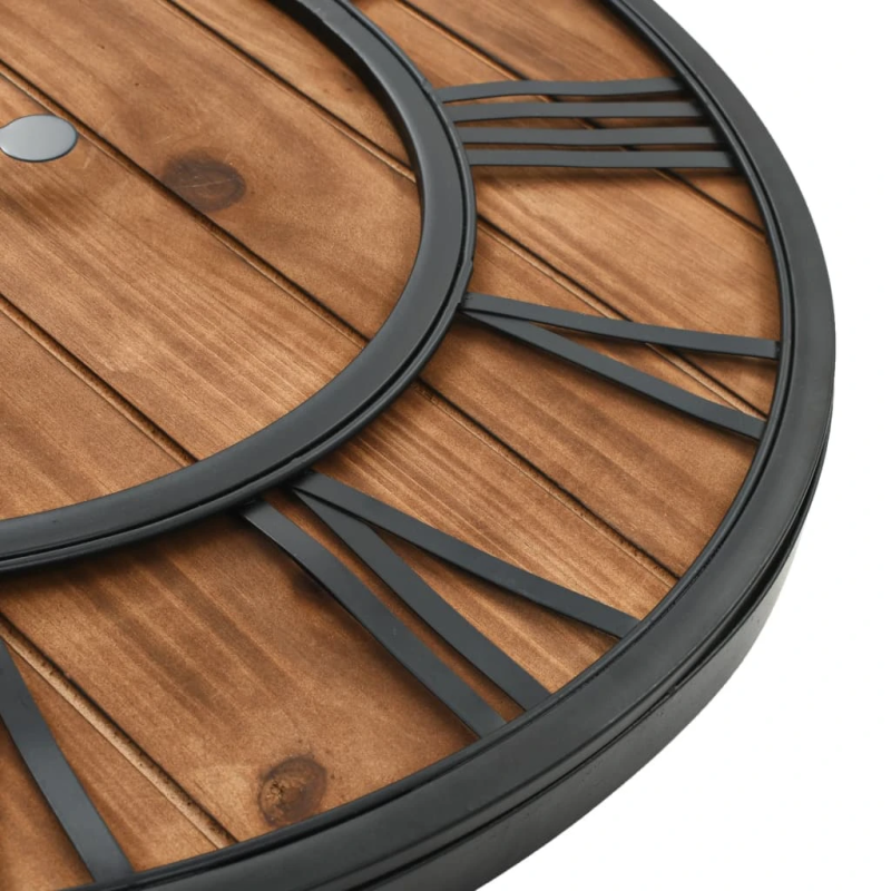 vidaXL vintāžas sienas pulkstenis, XXL, metāls, koks, kvarca mehānisms