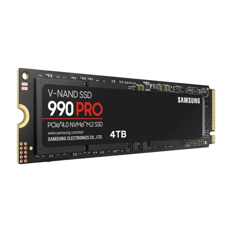 SSD-SAMSUNG-990 PRO-4TB-M.2-PCIe Gen4-NVMe-TLC-Write speed 6900 MBytes-sec-Read speed 7450 MBytes-sec-2.3mm-TBW 2400 TB-MTBF
