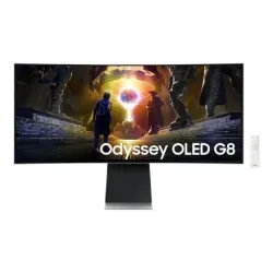 Monitor-SAMSUNG-34-Gaming-Smart-Curved-21 : 9-Panel OLED-3440x1440-21:9-175Hz-0.03 ms-Speakers-Swivel-Height