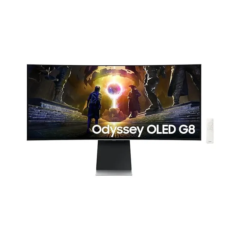Monitor-SAMSUNG-34-Gaming-Smart-Curved-21 : 9-Panel OLED-3440x1440-21:9-175Hz-0.03 ms-Speakers-Swivel-Height