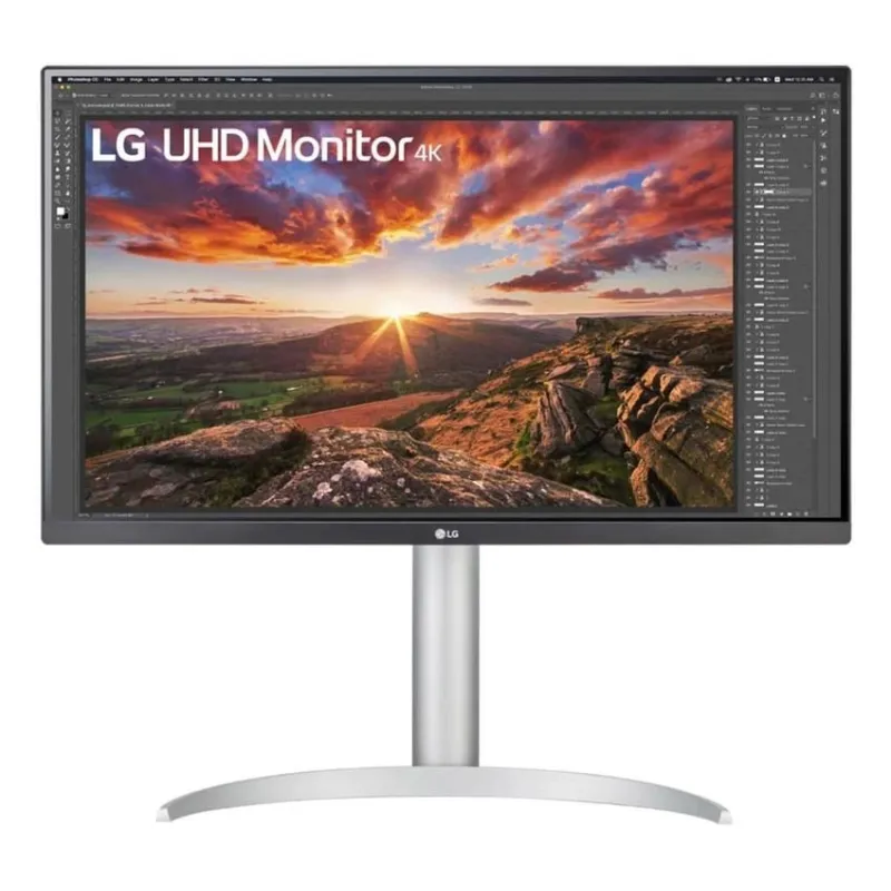 LCD Monitor-LG-27UP850K-W-27-Gaming-Panel IPS-3840x2160-16:9-60 Hz-5 ms-Pivot-Height adjustable-Tilt-Colour Black-27UP850K-W