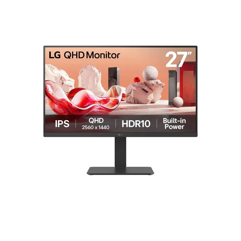 LCD Monitor-LG-27 -2560 x 1440 pixels-Quad HD-Native aspect ratio 16:9-LCD-Flat-27BA54QB-B
